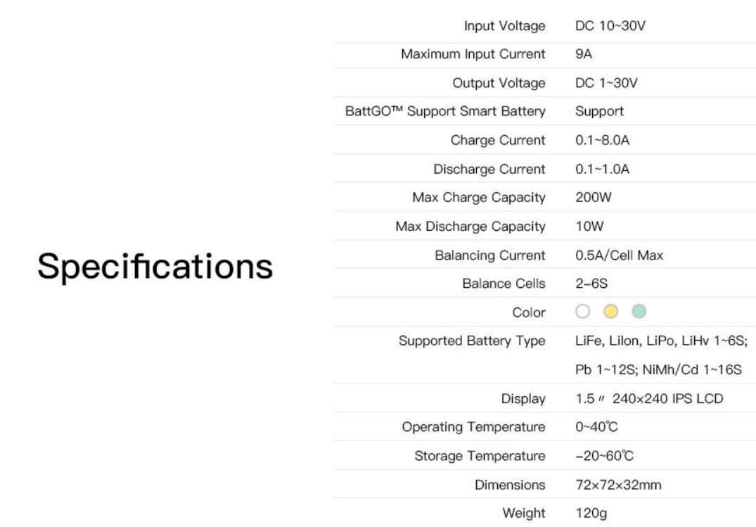 descriptif Chargeur ISDT Q6 Nano